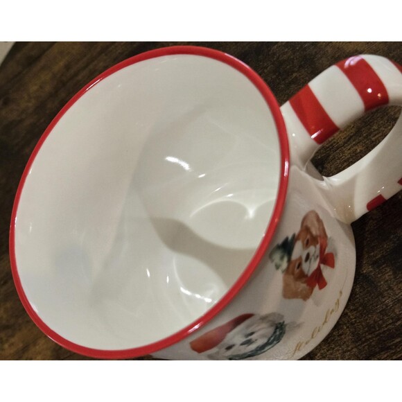 Christmas Dog Holiday Ceramic Large Mug, Coffee/Cocoa, 12 oz., NWT - Picture 4 of 6
